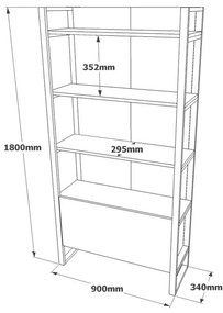 Muge Atlantic Pine polcállvány