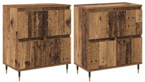 Oldalszekrények 2 pcs Régi fa 120 x 35 x 70 cm Faanyag