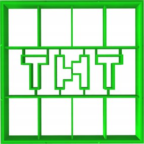 Forma Lyukasztó Sütemény- és Mézeskalácsvágó Minecraft Bomba Tnt 9cm