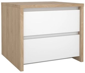 Fehér-natúr színű éjjeliszekrény Next – Tvilum