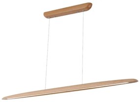 LED Csillár zsinóron LED/22W/230V 4000K 130 cm bükkfa/tömör fa