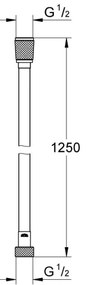 GROHE 28362GL0 - SILVERFLEX 1250 mm aranyszínű zuhanytömlő