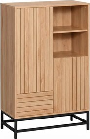 Magas komód VALMOR 120x75 cm, tölgy dekoráció