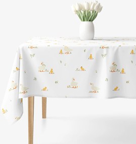 Goldea húsvéti szögletes terítő 100% pamutvászon - kacsák 140 x 220 cm
