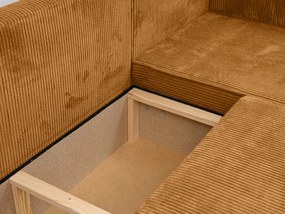 Mustársárga sarokkanapé SMART COSARO, kétoldalas + 2 párna INGYEN