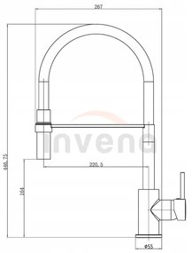 Invena Chameleon, szabadon álló mosogató csaptelep, fehér-króm, BZ-29-L02-C