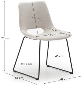 Bézs étkezőszék Zahara – Kave Home