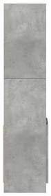 betonszürke szerelt fa magasszekrény 92 x 33 x 140 cm