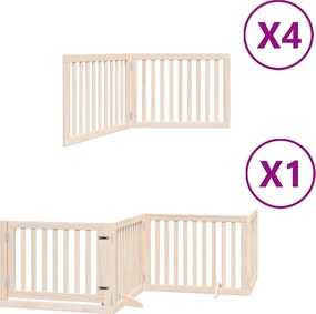 vidaXL nyárfa 12 paneles összecsukható kutyakapu ajtóval 960 cm