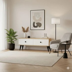 Mona TV-állvány, zafír tölgy-fehér, 120 cm