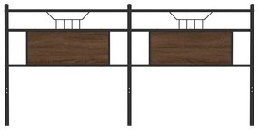 barna tölgy színű szerelt fa és acél fejtámla 160 cm