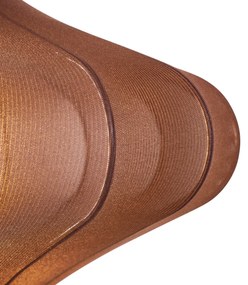 Japandi függőlámpa barna színben, szöveternyővel, 50 cm - Plu