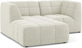 Bézs buklé sarokkanapé (bal oldali-heverő résszel) Aloha – Makamii