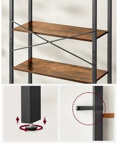 NAVARO könyvespolc barna/fekete