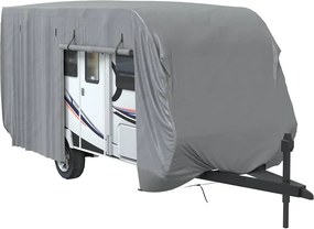 vidaXL Lakókocsihuzat szürke 610x250x220 cm nem szőtt szövetből