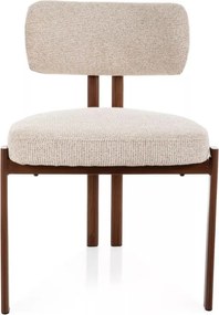 Misaki D étkezőszék világosbézs/dió