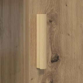 vidaXL Asztal polcokkal ajtóval Artisan tölgy 140 x 50 x 75 cm Faanyag