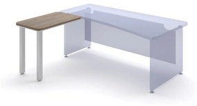 TopOffice asztal, bal, 90 x 55 cm, charleston tölgy