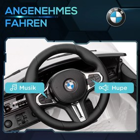 AIYAPLAY Elektromos gyerekautó BMW M4, hang és fény, 3-5 km/h, távirányítóval, fehér