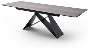 KOBE Sötét fa mintázatú Bővíthető Kerámia Étkezőasztal 160-240cm