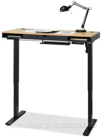 PC asztal Osto 120 (fekete + fehér tölgy). Akció -15%. 1109816