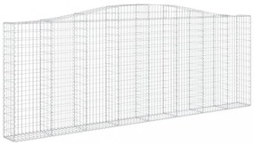 10 db íves horganyzott vas gabion kosár 400x30x140/160 cm