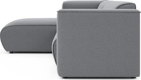 Világosszürke sarokkanapé (bal oldali-heverő résszel) Merid – Ropez