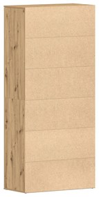 Cipőszekrény Tölgy 80x39x180 cm Mérnök által tervezett fa
