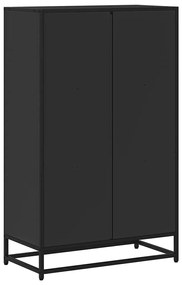 fekete szerelt fa könyvszekrény 65,5x33x107,5 cm