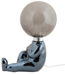 Szürke LED dimmelhető asztali lámpa üveg búrával (magasság 22,5 cm) Joey – Leitmotiv