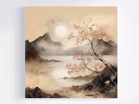 Vászonkép Canvas Tájkép Ázsia Kína Japán Cseresznye Tó 80x80