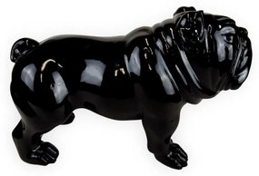 SENANDUNG fekete angol bulldog kutya szobor L