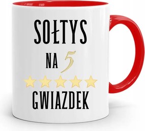 Piros Szolnok Bögre 5 Csillagos, fényképes nyomattal