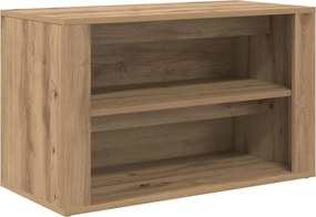 vidaXL Cipőtartó polcokkal kézműves tölgy 75 x 35 x 45 cm Faanyag