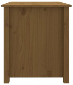 mézbarna tömör fenyőfa dohányzóasztal 71 x 49 x 55 cm