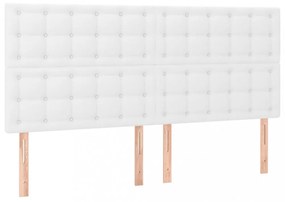 4 db fehér műbőr fejtámla 100x5x78/88 cm