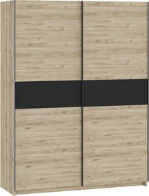 BERNO ruhásszekrény, 150 cm | Jackson hickory tölgy + Antracit