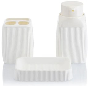 Fürdőszobai készlet CRYSTAL 5 db fehér