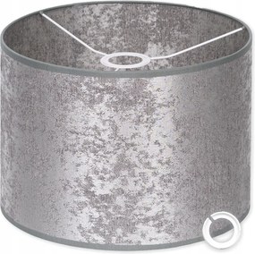 Fényes lámpabúra Lámpabúra Ezüst henger 25cm