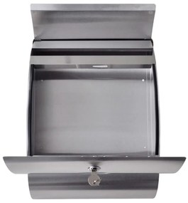 Rozsdamentes acél postaláda állványon