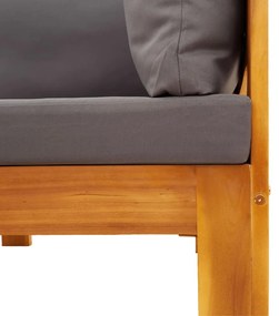 9 részes tömör akácfa kerti kanapészett párnákkal