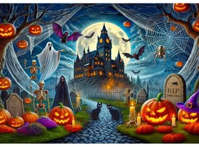 Halloween kastély fa puzzle