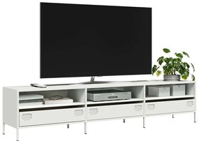 fehér hidegen hengerelt acél TV-szekrény 202 x 39 x 43,5 cm