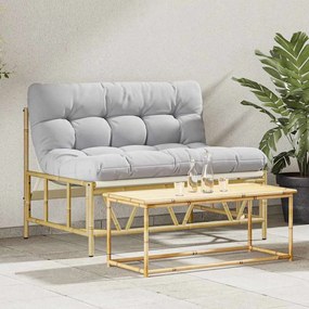 vidaXL Kerti pad Világosszürke 110 x 75 x 71 cm Acél