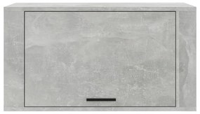 betonszürke szerelt fa fali cipőszekrény 70 x 35 x 38 cm