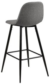 Wilma világosszürke bárszék fém lábszerkezettel - Actona