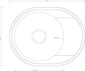 Erga HD, 1 kamrás acél mosogató 570x450x160 mm, rövid leeresztővel, ERG-MLS-HD5745S
