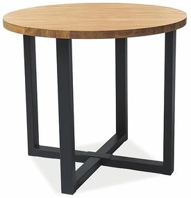 Rolf étkezőasztal - tömörfa, tölgy / fekete