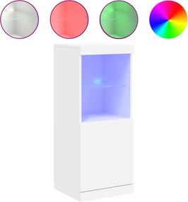 vidaXL fehér tálalószekrény LED-világítással 41 x 37 x 100 cm