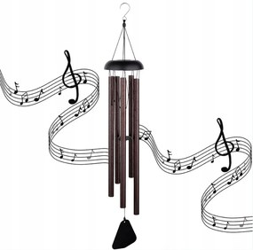 Kerti szélcsengő fémcsövekkel, 92 cm-es szélcsengő